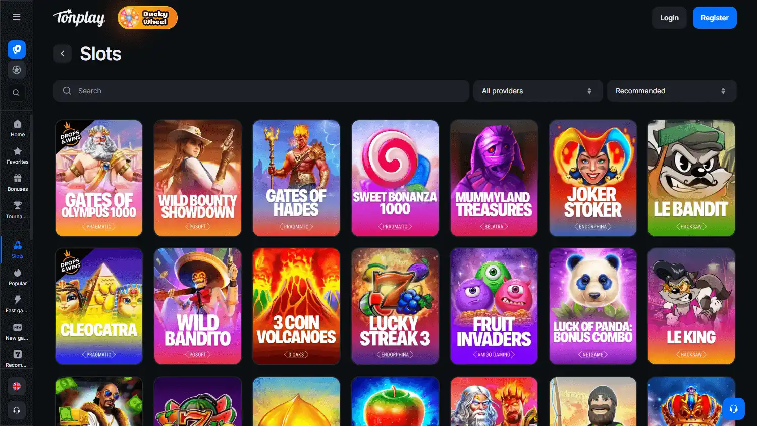 Tonplay Casino screenshot 2
