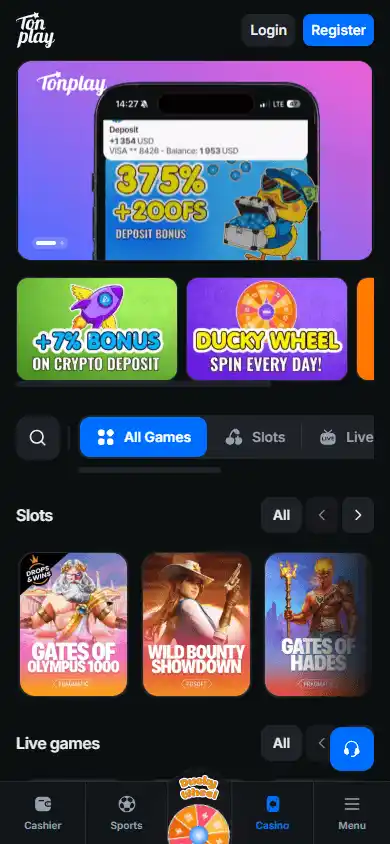Tonplay Casino screenshot 3