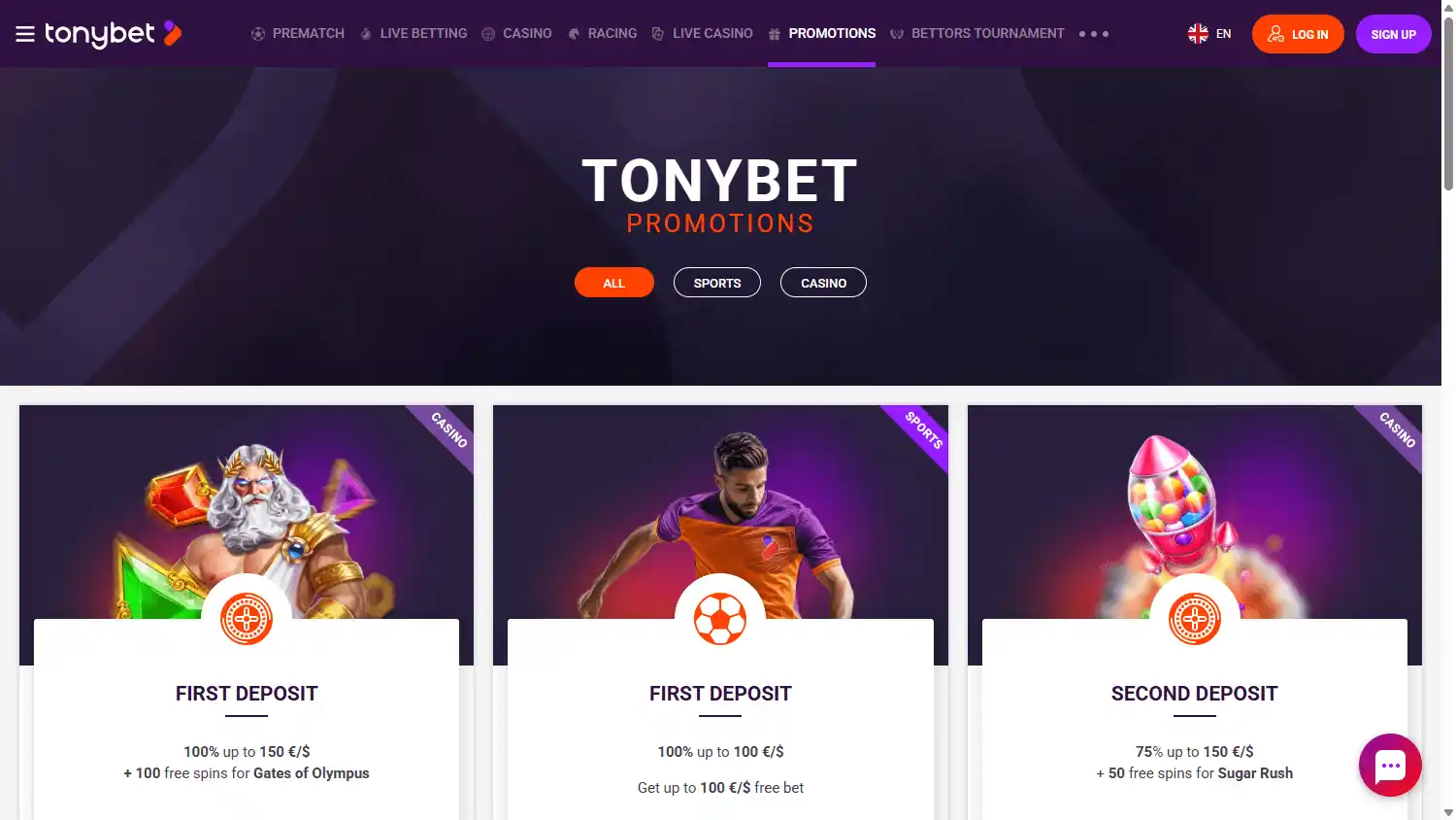 TonyBet Casino Ontario screenshot 4