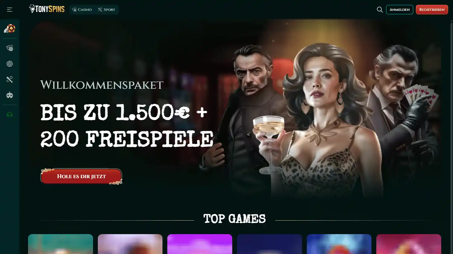 Tonyspins Casino screenshot 1