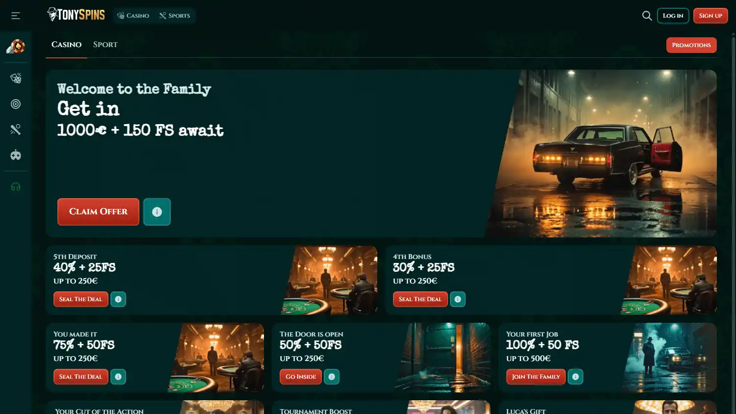 Tonyspins Casino screenshot 2