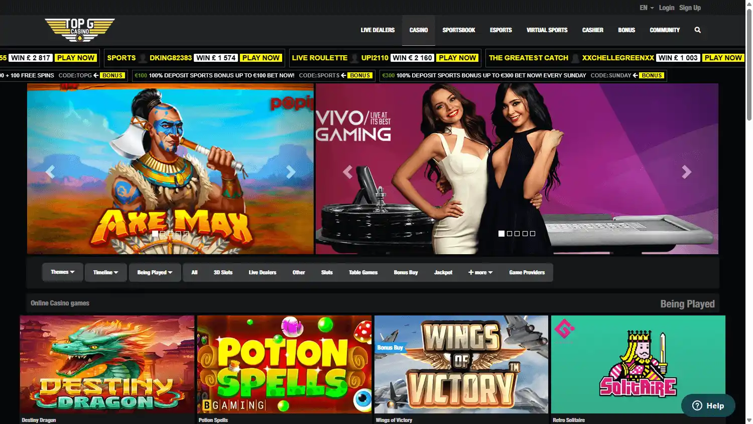 Top G Casino screenshot 2