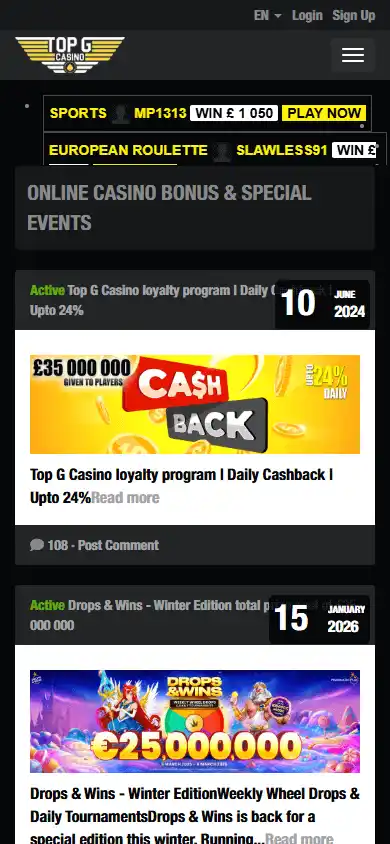 Top G Casino screenshot 5