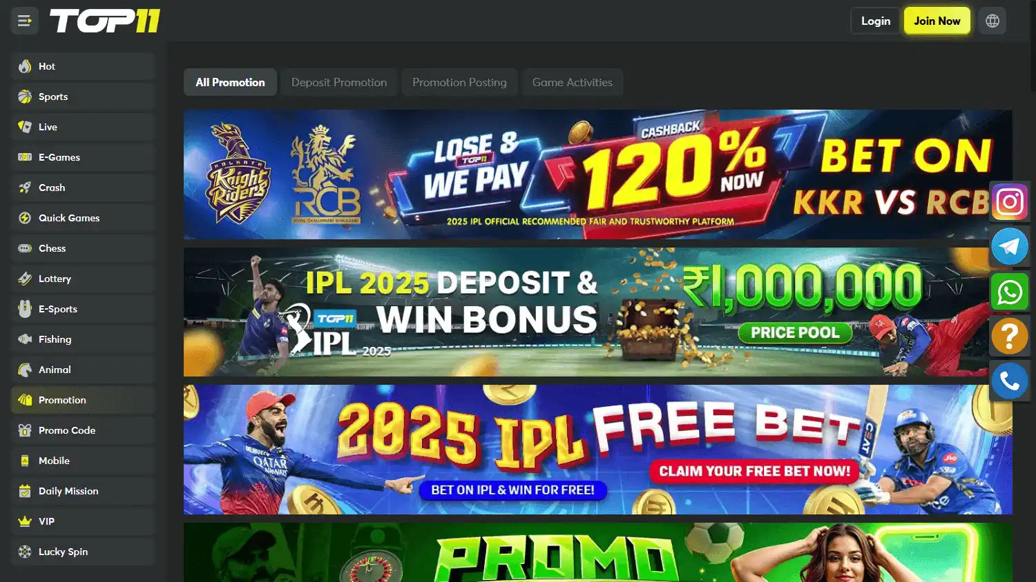 TOP11 Casino screenshot 3