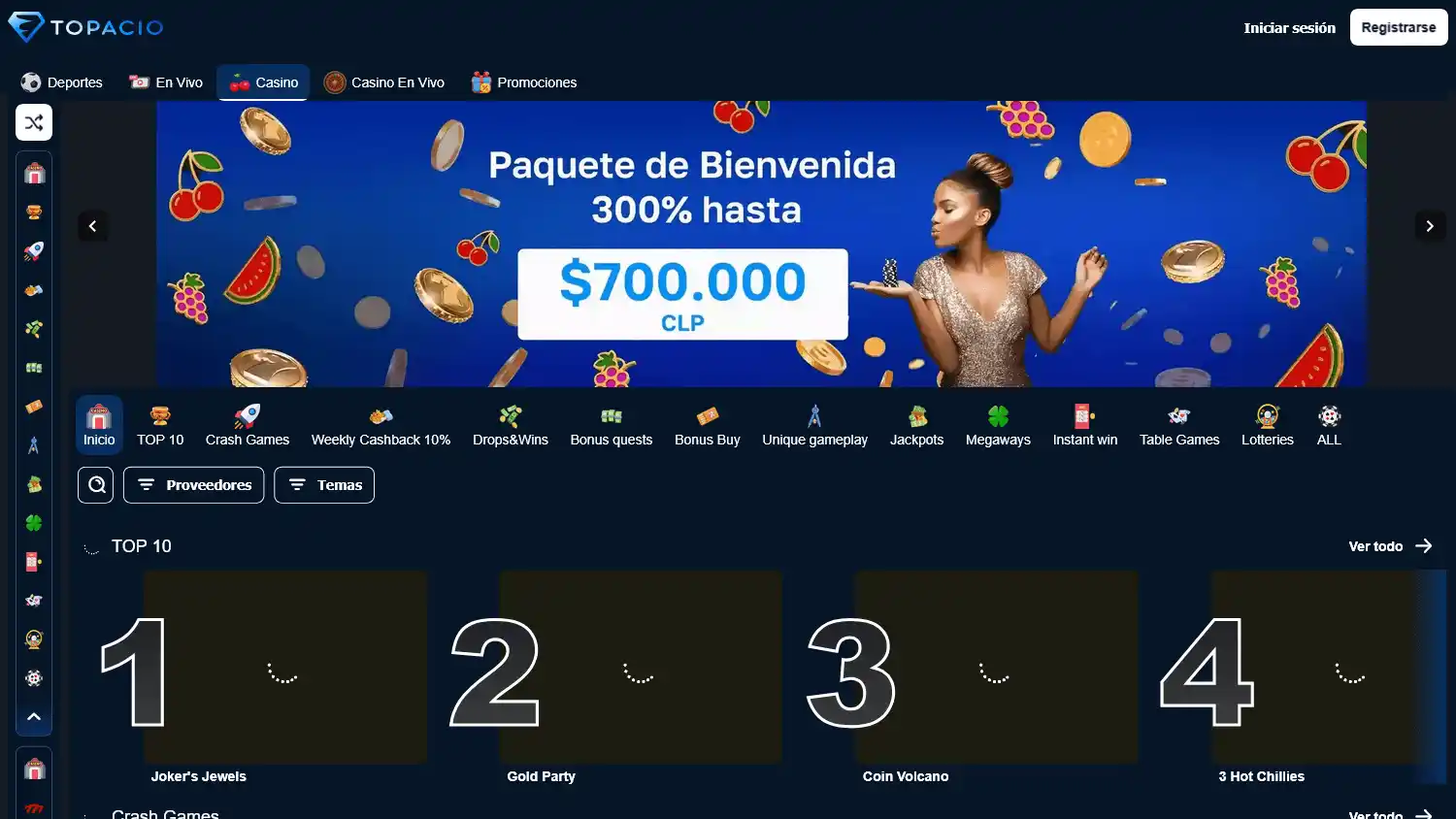 Topacio Casino screenshot 2