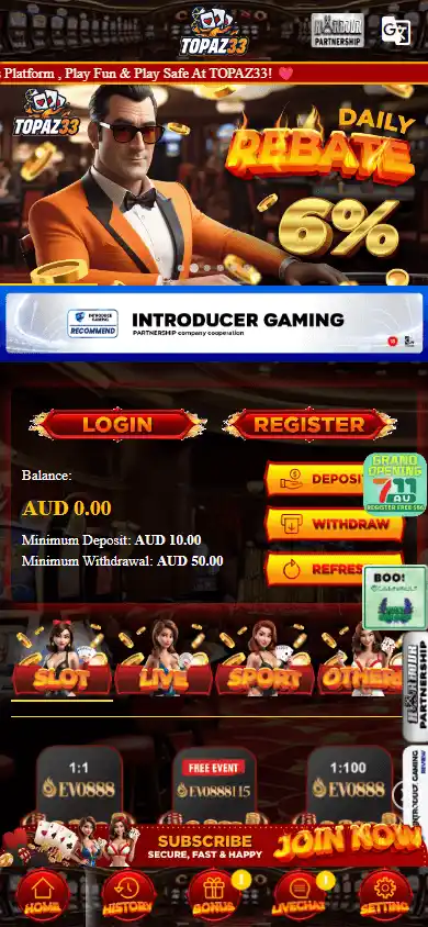 Topaz33 Casino screenshot 3