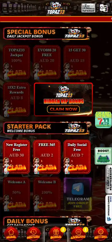 Topaz33 Casino screenshot 4