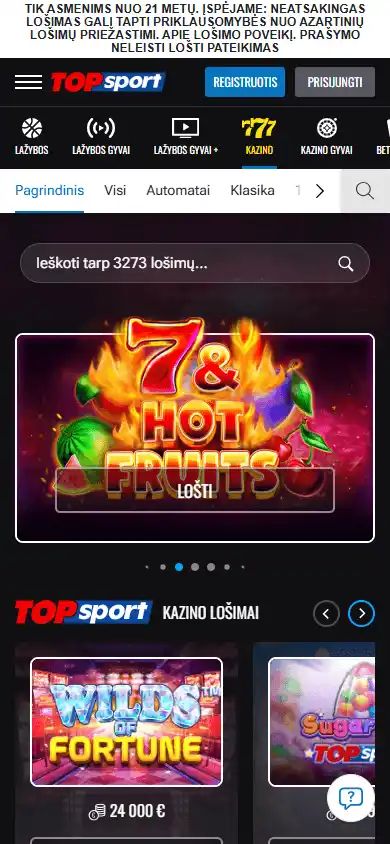 TOPsport Casino screenshot 4