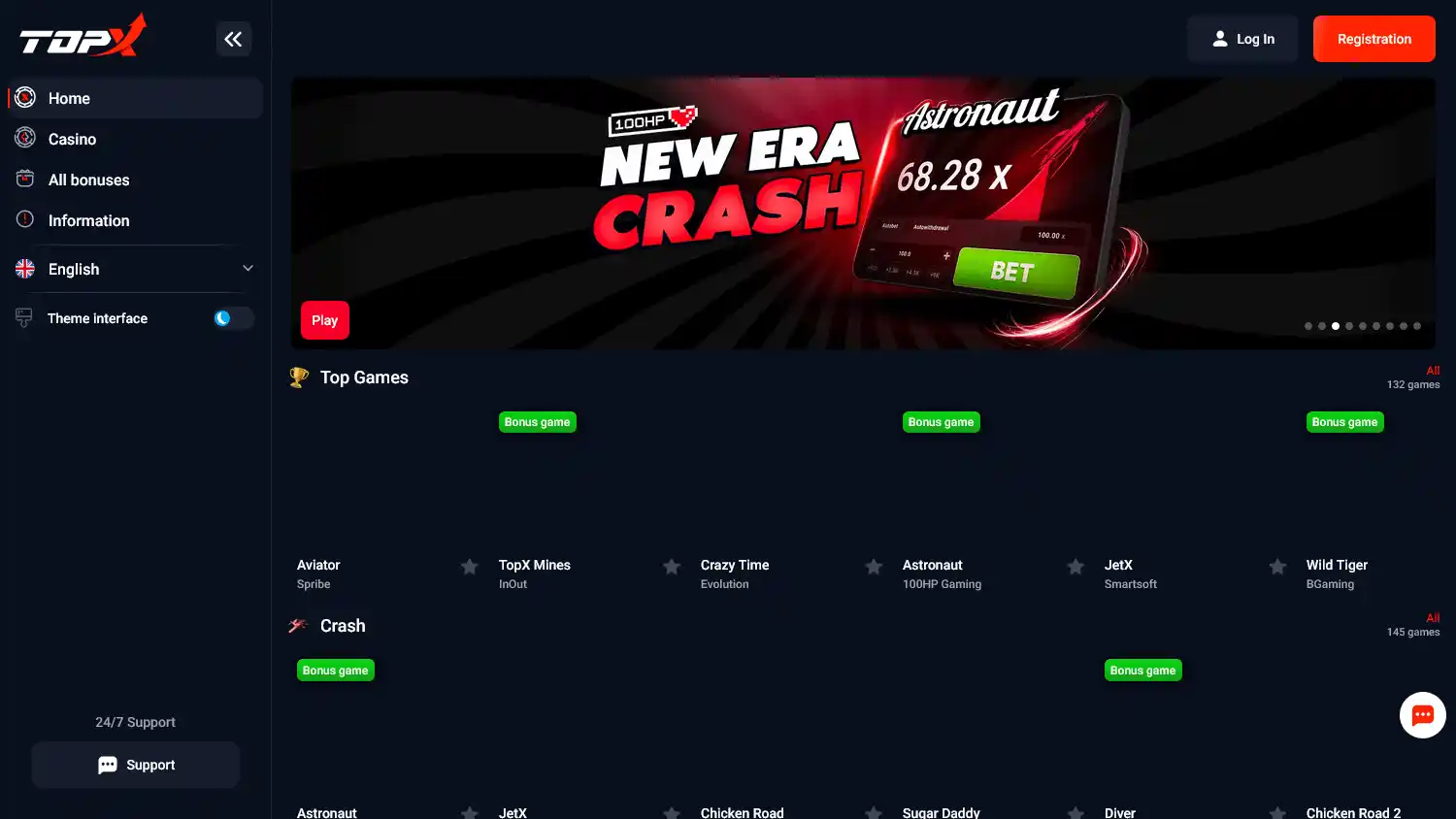 TopX Casino screenshot 1