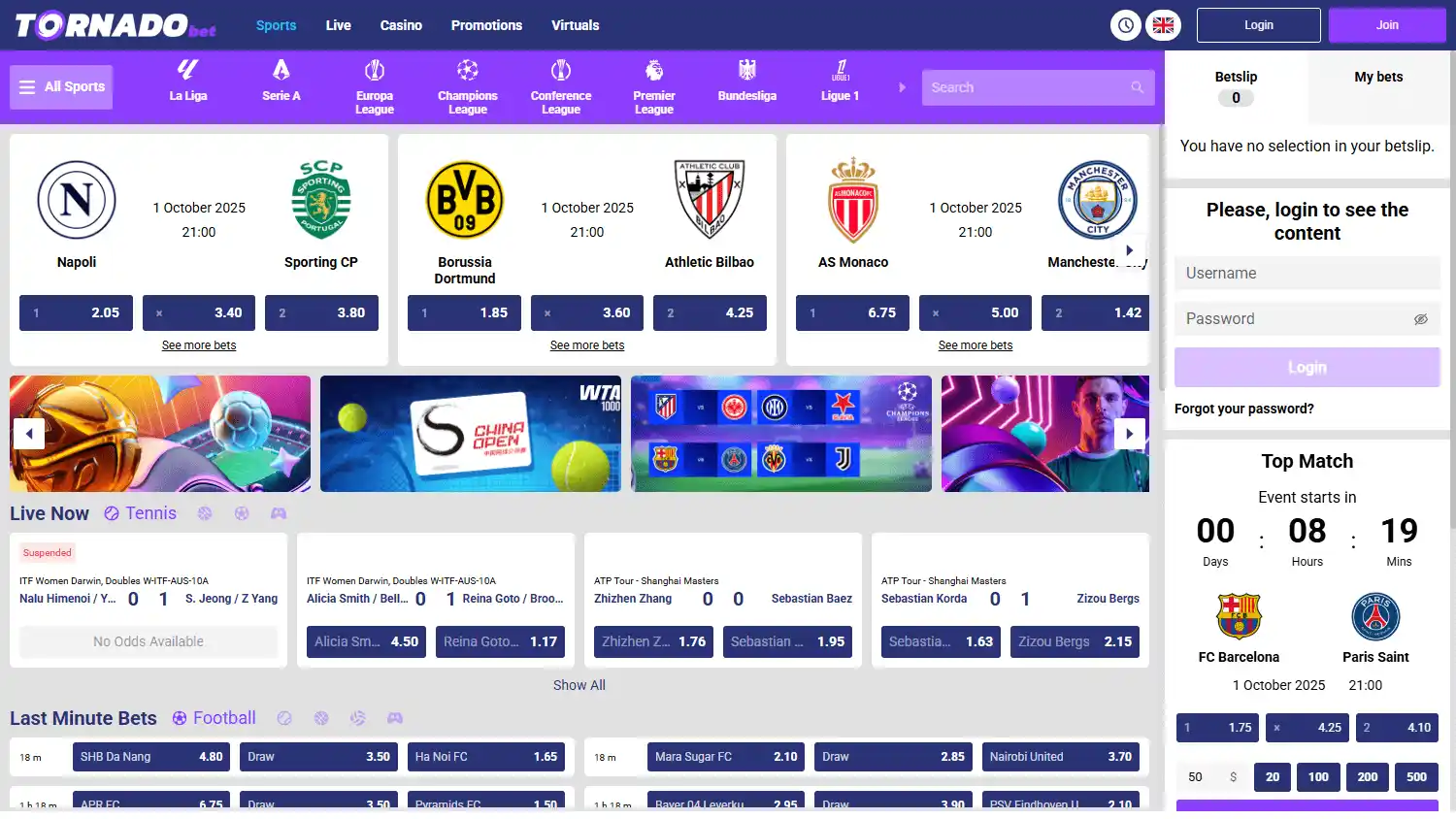 Tornadobet Casino screenshot 1