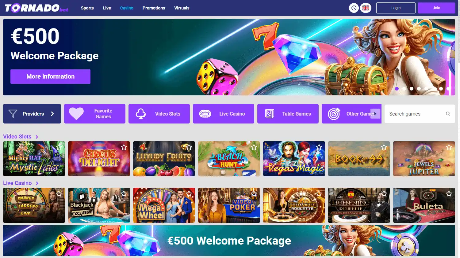 Tornadobet Casino screenshot 2