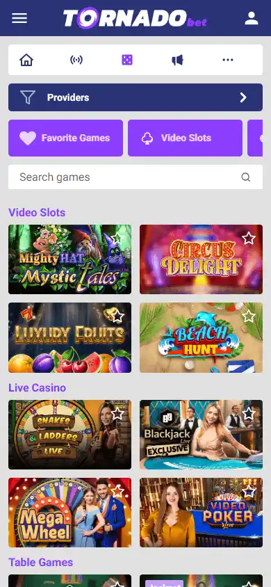 Tornadobet Casino screenshot 5