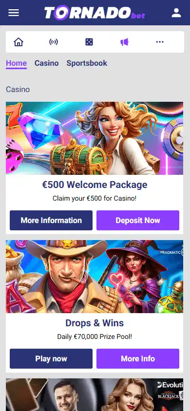 Tornadobet Casino screenshot 6