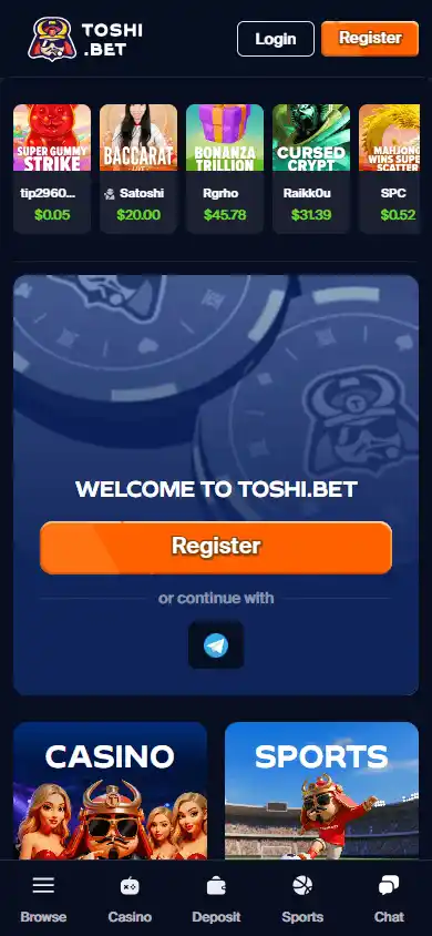 Toshi Bet Casino screenshot 3