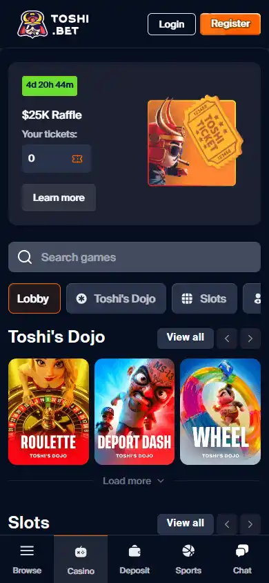Toshi Bet Casino screenshot 4