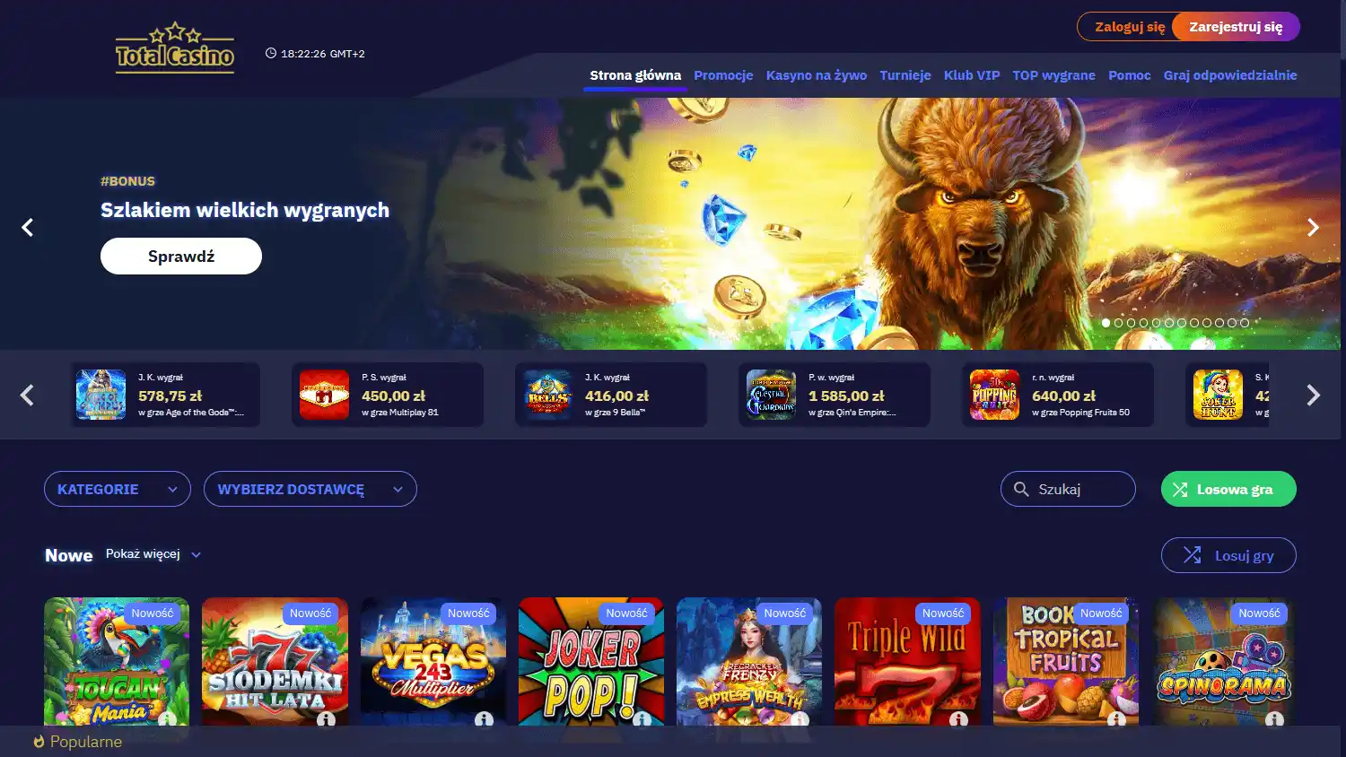 Total Casino screenshot 1