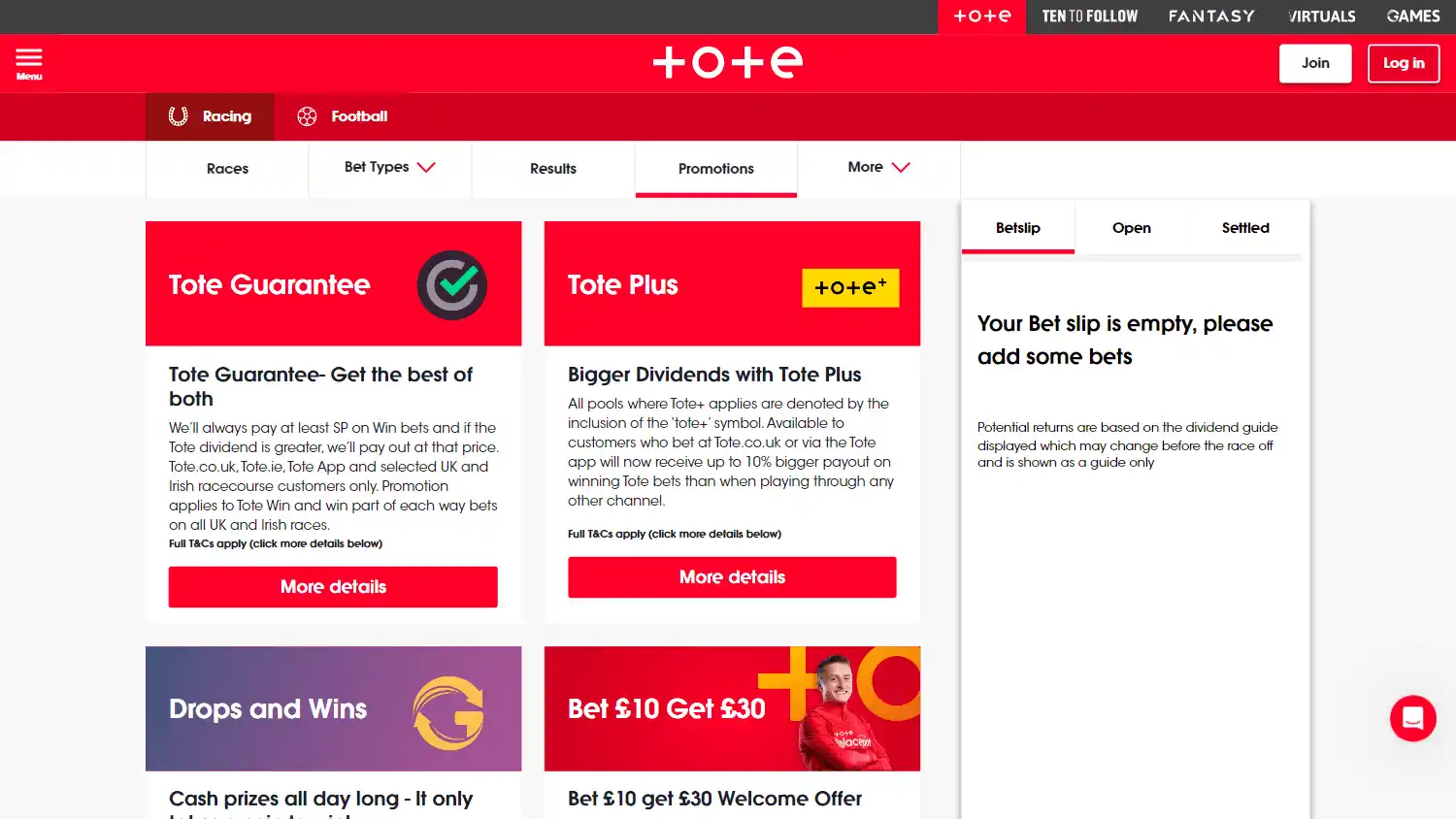 Tote Casino screenshot 3