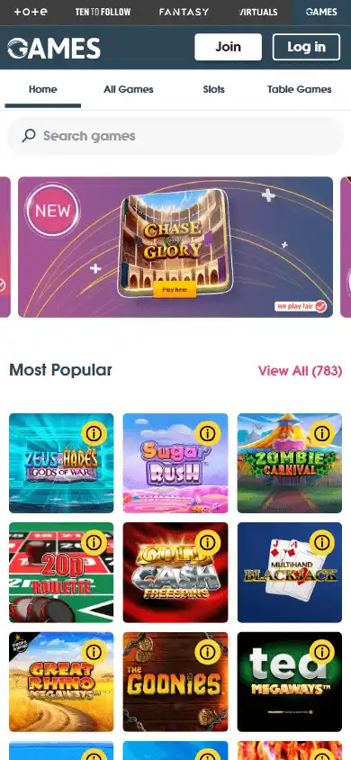 Tote Casino screenshot 5