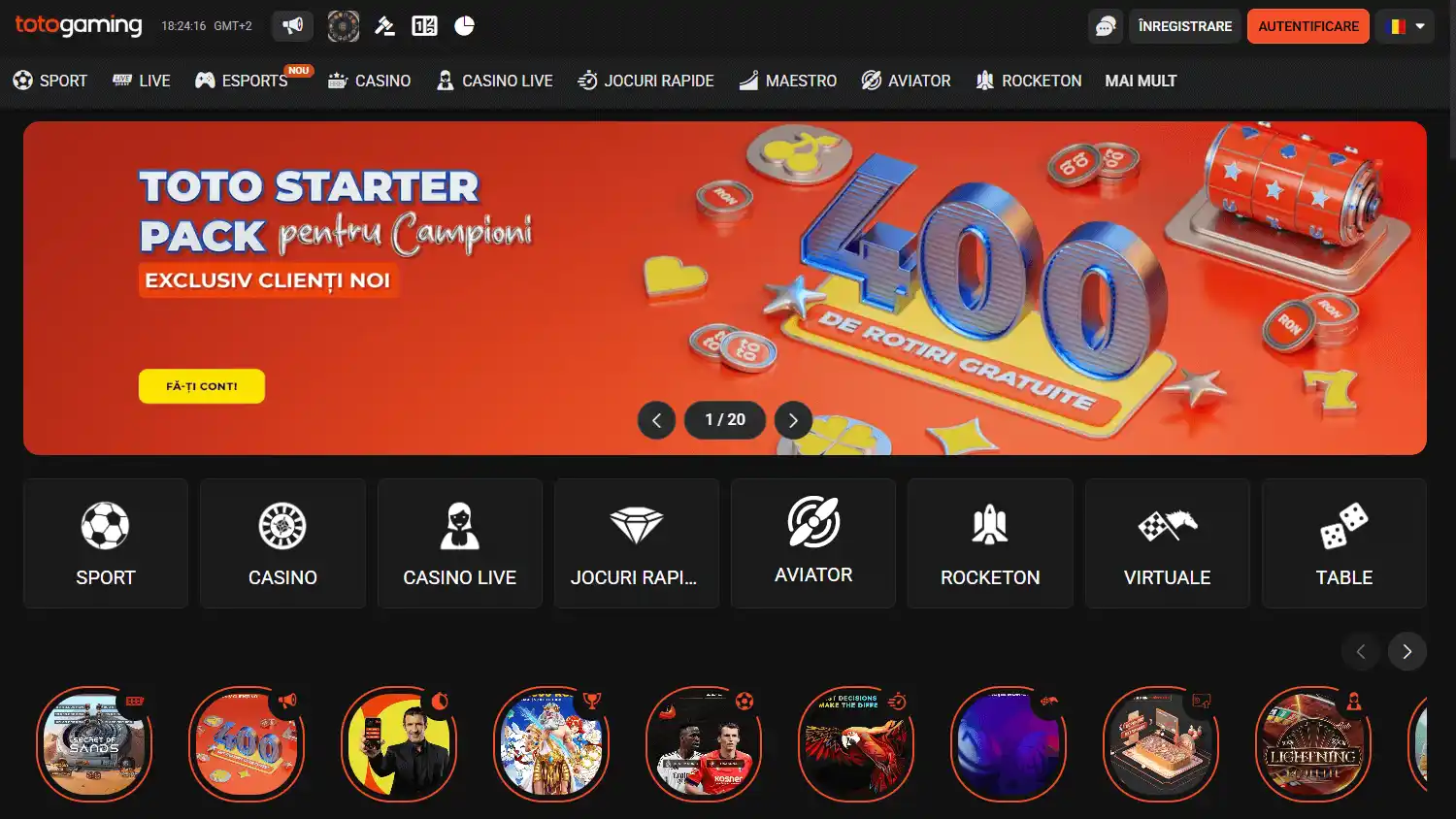 TotoGaming Casino screenshot 2