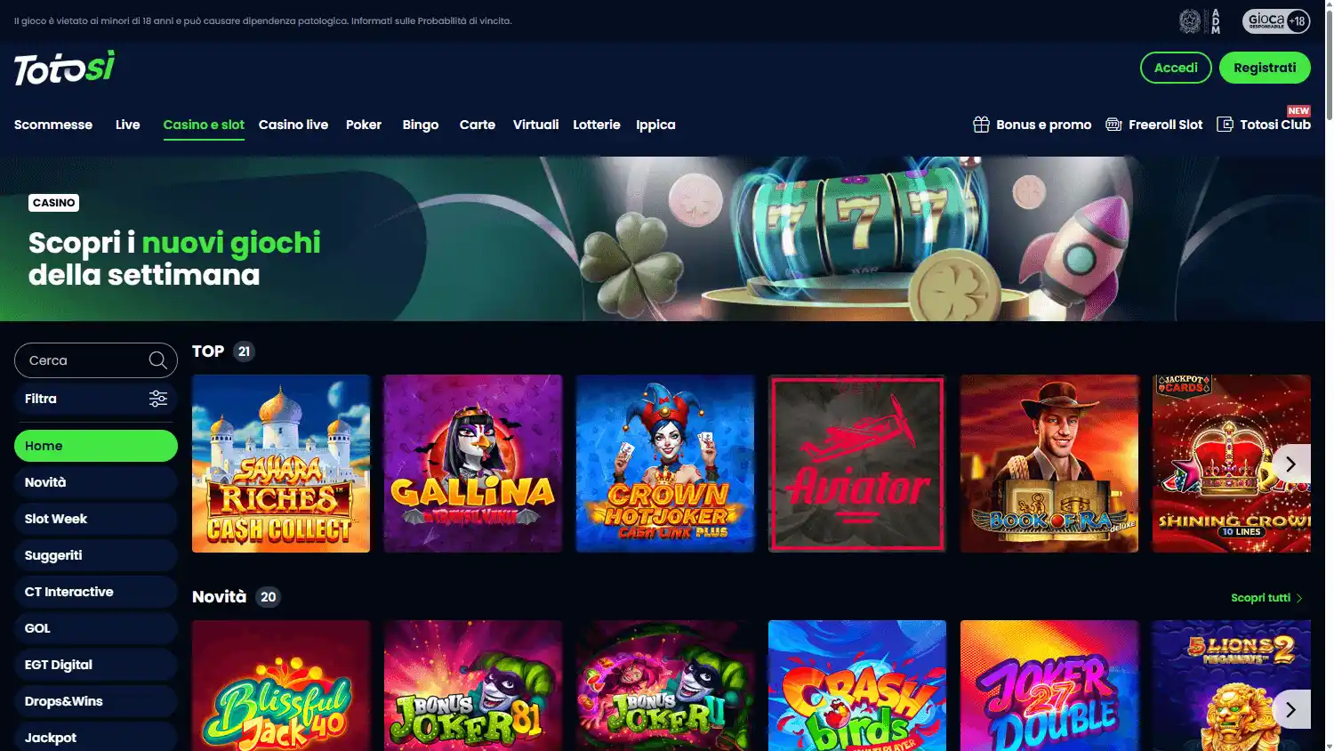 Totosi Casino screenshot 2
