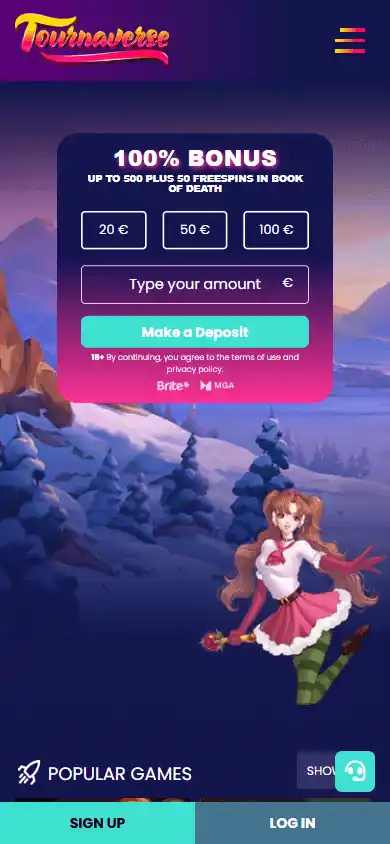 Tournaverse Casino screenshot 4