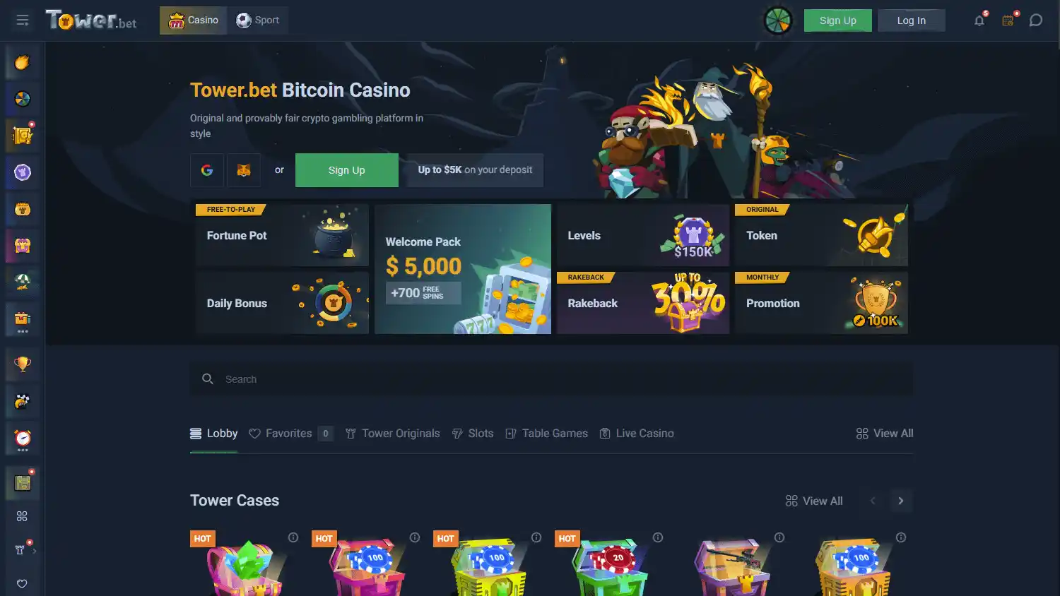 Tower.bet Casino screenshot 1