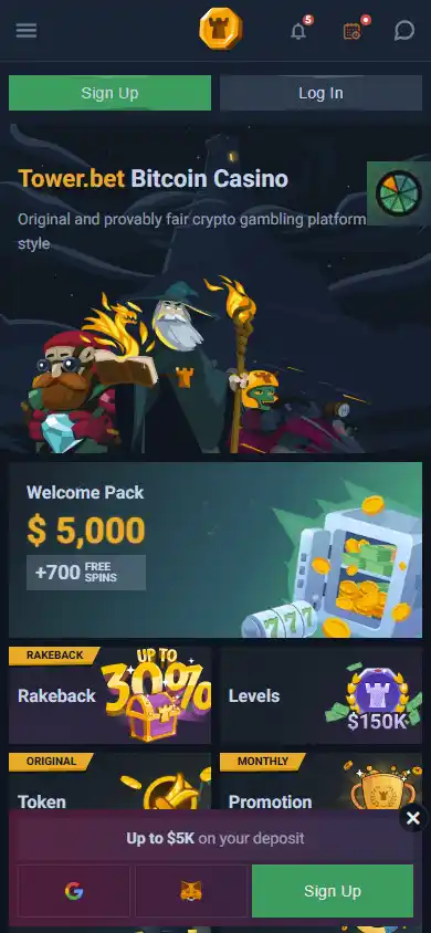 Tower.bet Casino screenshot 4