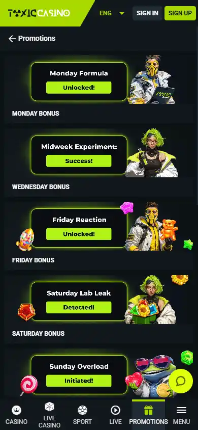 Toxi Casino screenshot 4