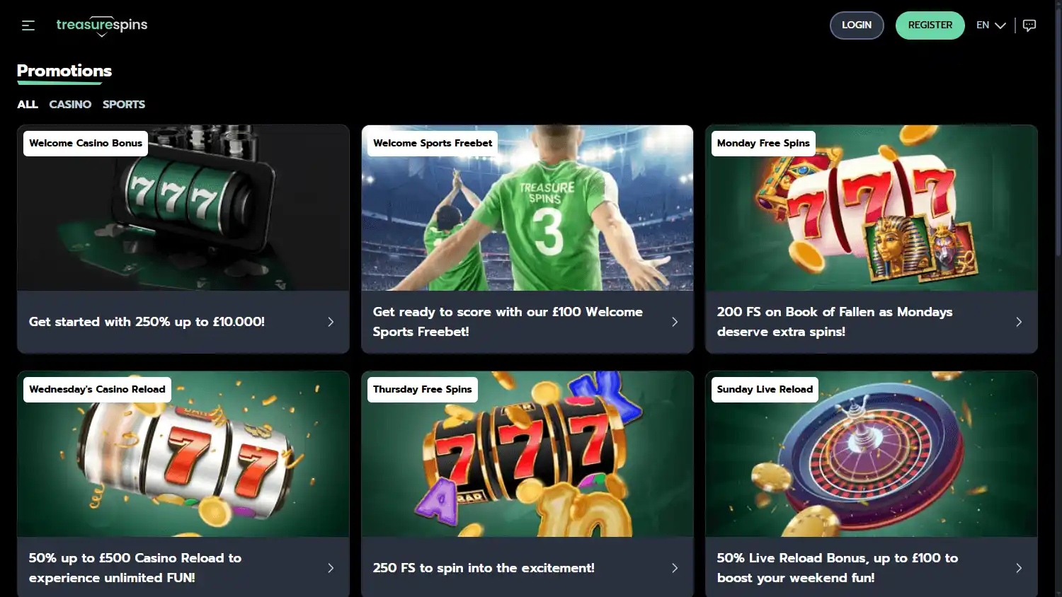 Treasure Spins Casino screenshot 3