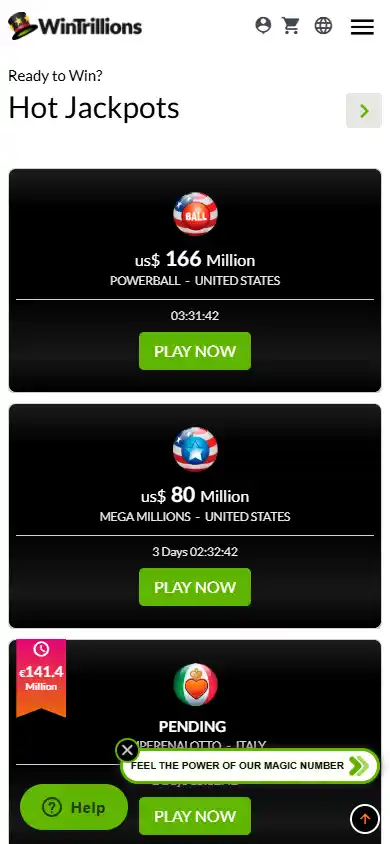 Trillonario Casino screenshot 2