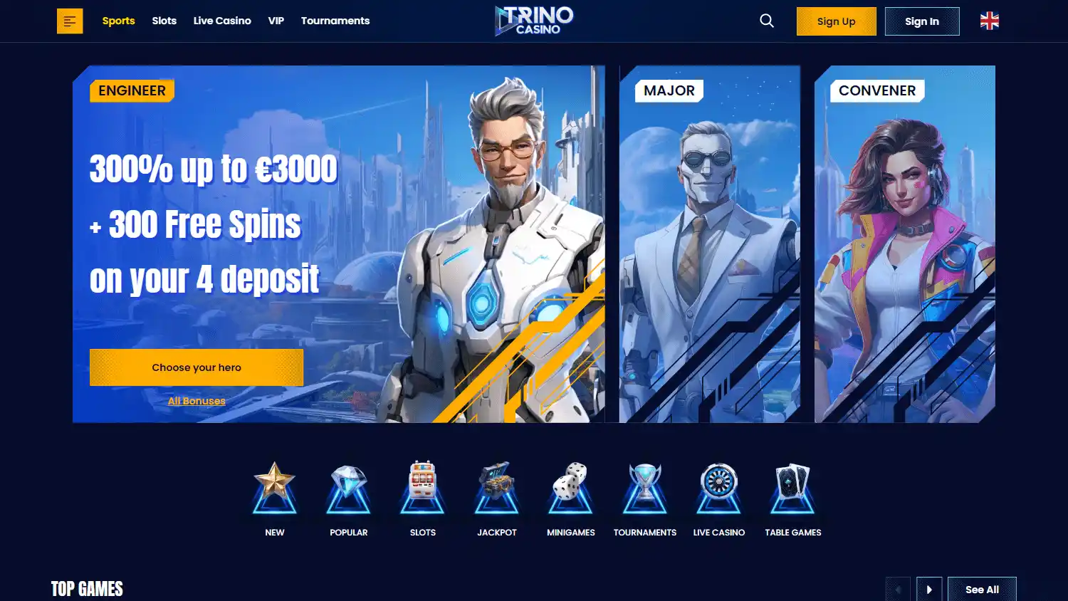 Trino Casino screenshot 1