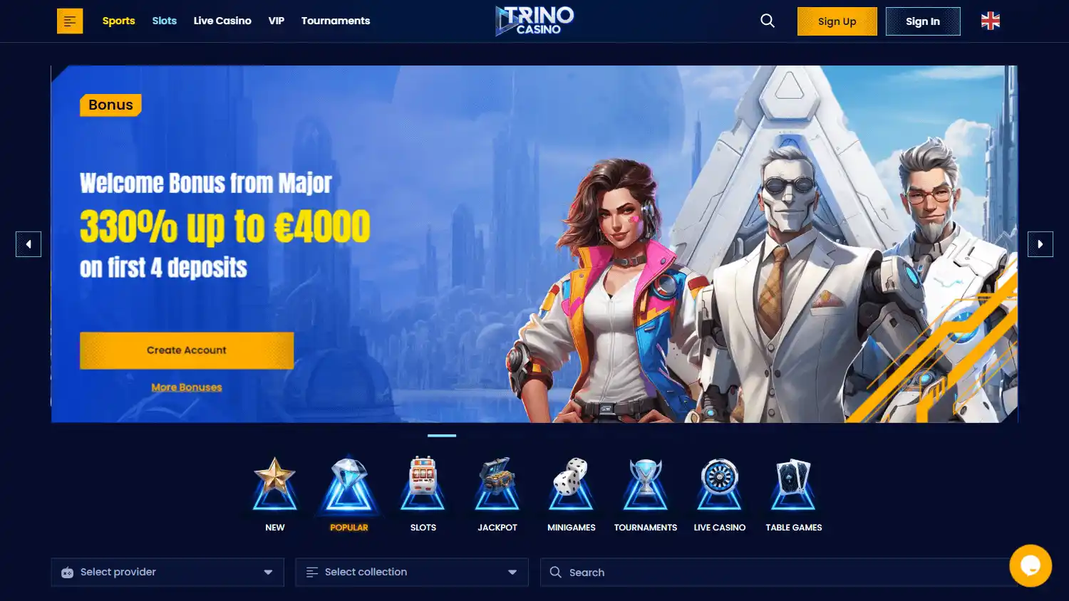Trino Casino screenshot 2