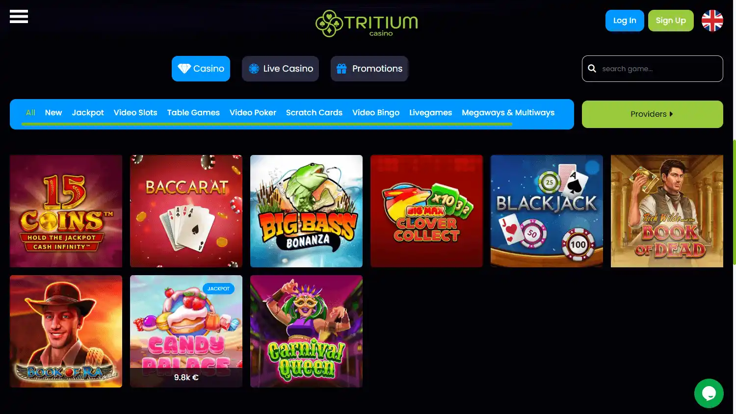 Tritium Casino screenshot 2