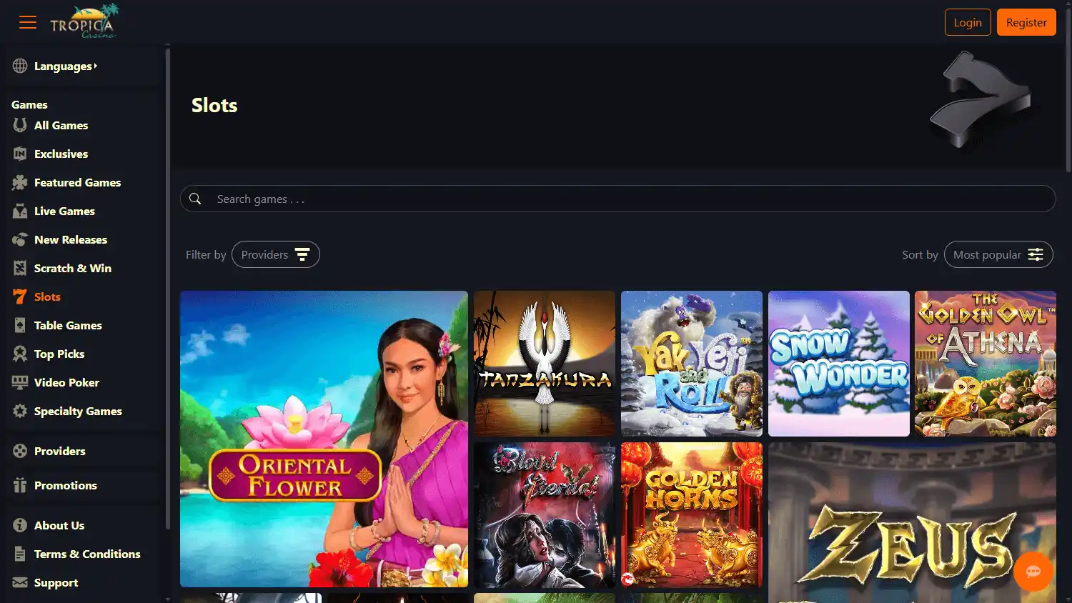Tropica Casino screenshot 2