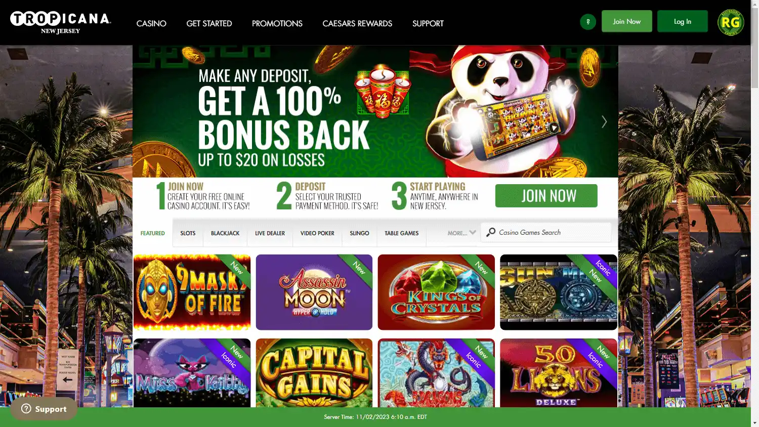 Tropicana Casino screenshot 1