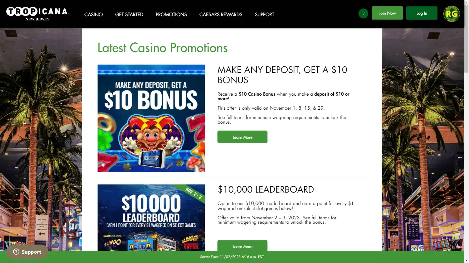 Tropicana Casino screenshot 3