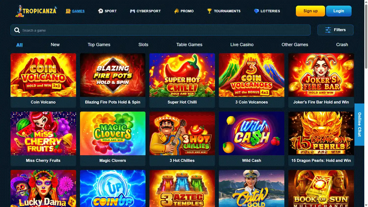 Tropicanza Casino screenshot 2