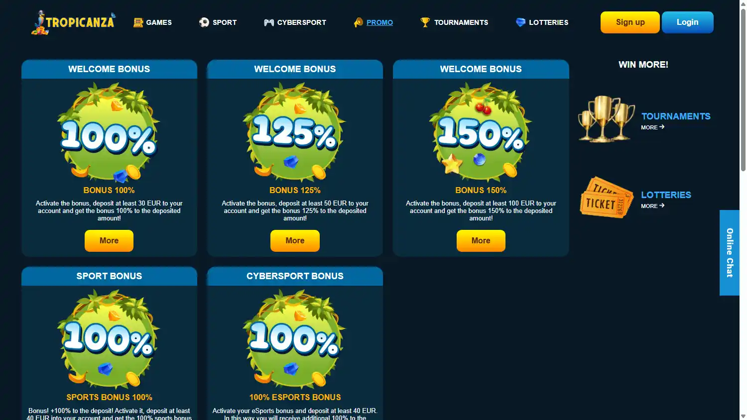 Tropicanza Casino screenshot 3