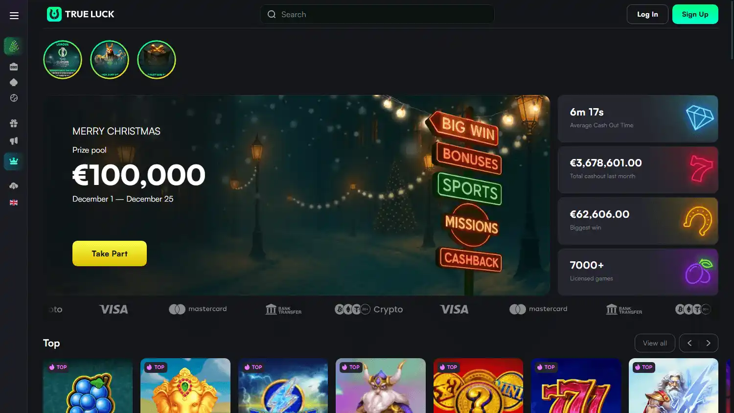 TrueLuck Casino screenshot 1
