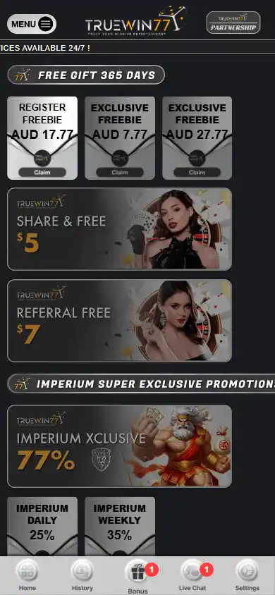 TrueWin77 Casino screenshot 4