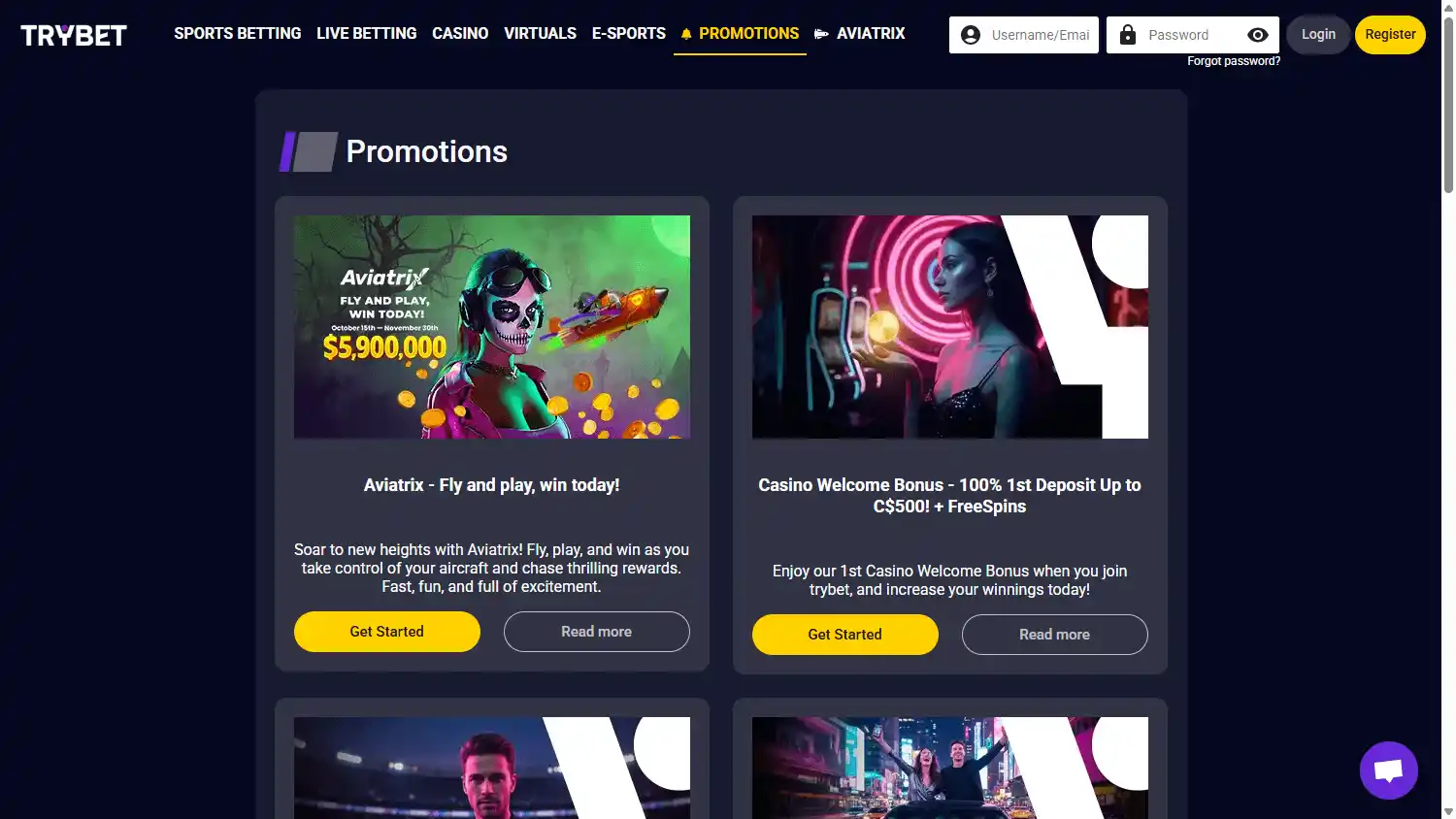 Trybet Casino screenshot 3