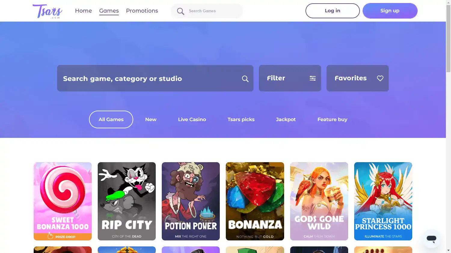 Tsars Casino screenshot 2
