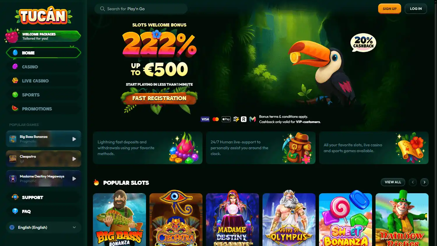 Tucan Casino screenshot 1