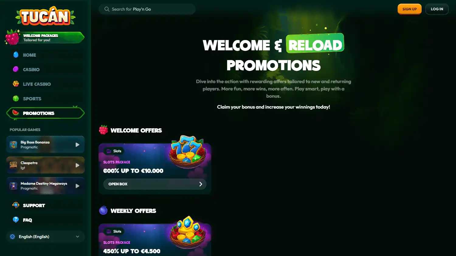 Tucan Casino screenshot 3