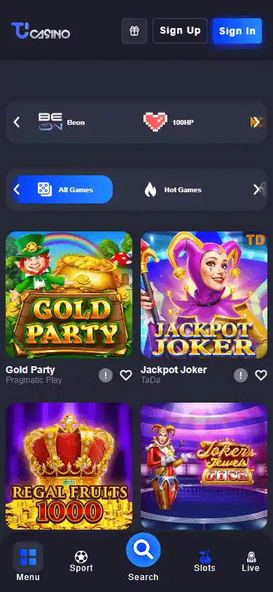 TuCasino screenshot 5