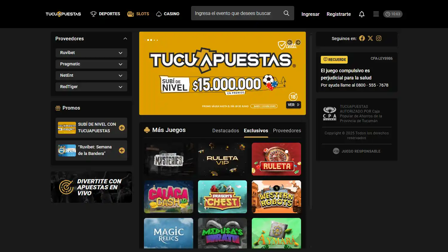 TucuApuestas Casino screenshot 2