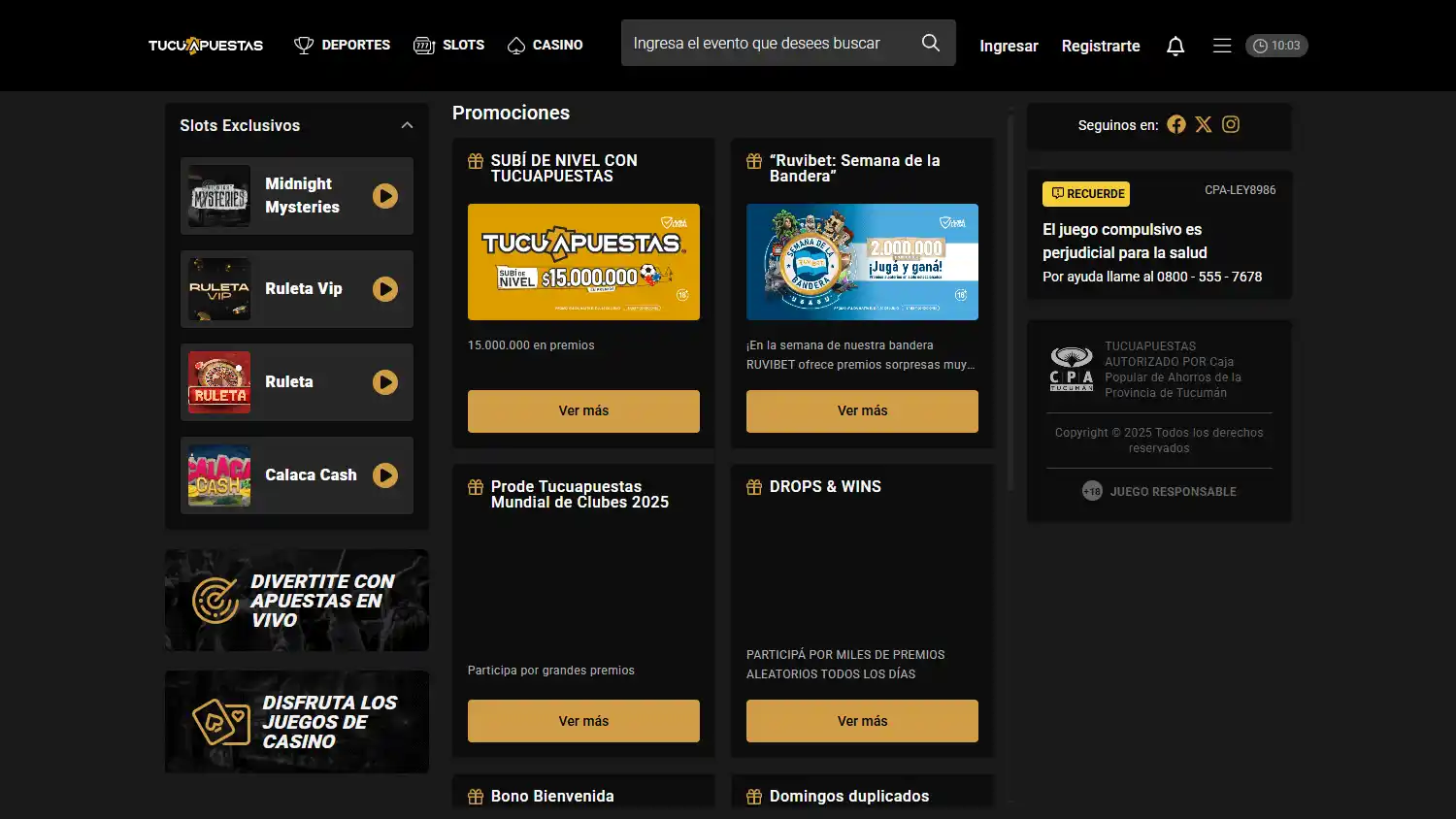 TucuApuestas Casino screenshot 3