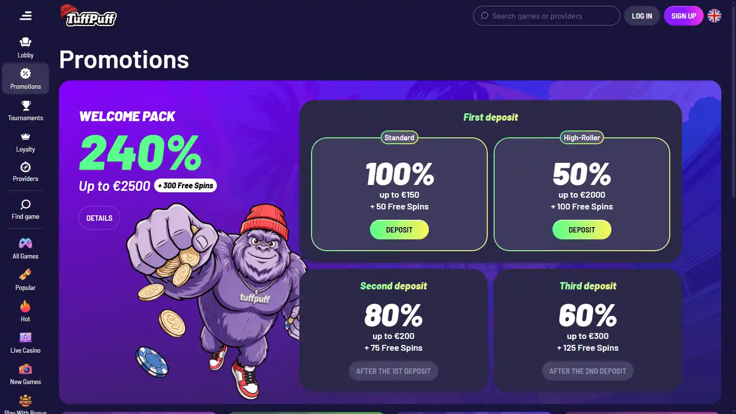 TuffPuff Casino screenshot 3