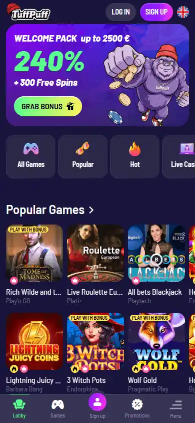 TuffPuff Casino screenshot 4