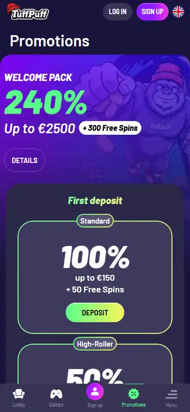 TuffPuff Casino screenshot 6
